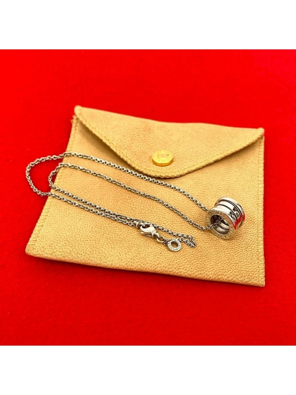 Bvlgari B.zero1 Necklace 18k White Gold 750 Silver